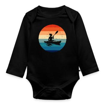 Canoë Kayak Kayak Kayak Femme Homme - Body Bébé bio manches longues - noir - Devant