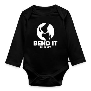 Precision in every bend – expertise of the - Organic Longsleeve Baby Bodysuit - black - Front