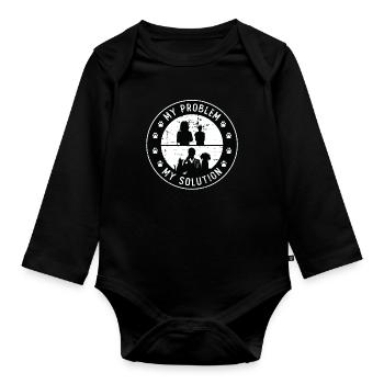 Vétérinaire Mon problème Mon pictogramme Maman Animaux - Body Bébé bio manches longues - noir - Devant