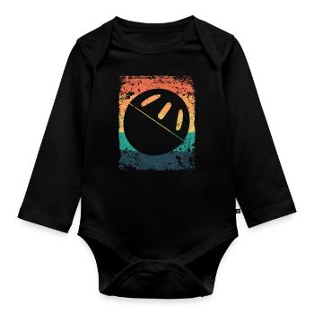 Pickleball Vintage Wiffleball Club - Body Bébé bio manches longues - noir - Devant