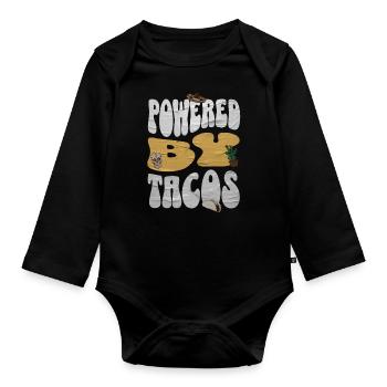 Taco - Organic Longsleeve Baby Bodysuit - black - Front