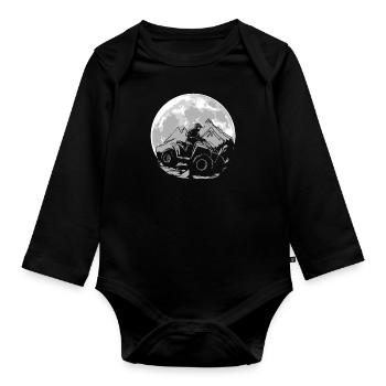 Quad Lune - Body Bébé bio manches longues - noir - Devant