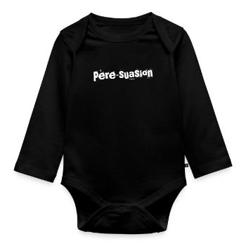 Père-suasion - Body Bébé bio manches longues - noir - Devant
