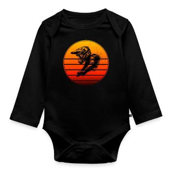 Cycling Cycling Mountain bikers Cyclists - Organic Longsleeve Baby Bodysuit - black - Front