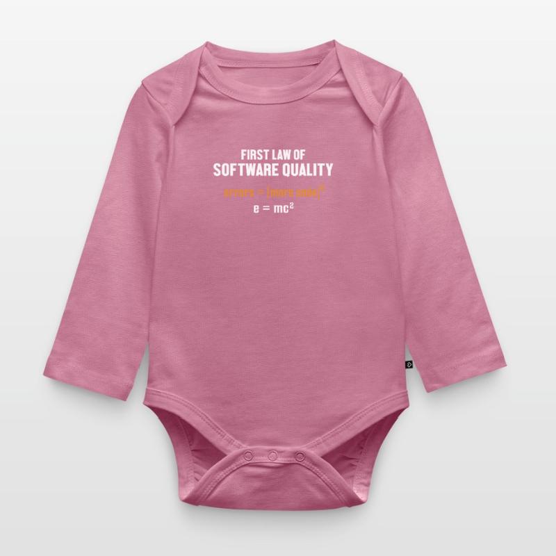 First Law of Software Quality Developer Coder Baby Bio-Langarm-Body