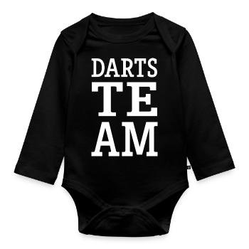 Darts Team - Baby Bio-Langarm-Body - Schwarz - Vorne