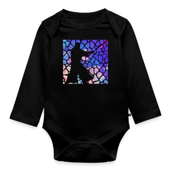 Aikido - Organic Longsleeve Baby Bodysuit - black - Front
