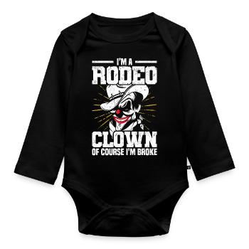 Rodeo - Baby Bio-Langarm-Body - Schwarz - Vorne