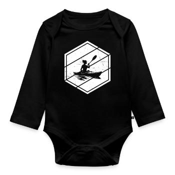 Kayak Kayak Femmes Kayak Canoë Hommes - Body Bébé bio manches longues - noir - Devant