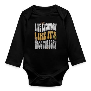 Taco - Baby Bio-Langarm-Body - Schwarz - Vorne
