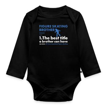 Sport Brother Figure Skating - Baby Bio-Langarm-Body - Schwarz - Vorne