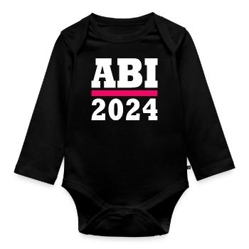 Abi 2024 - Baby Bio-Langarm-Body - Schwarz - Vorne