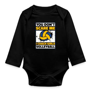 I Coach Girls Volleyball Volleyball Player - Organic Longsleeve Baby Bodysuit - black - Front