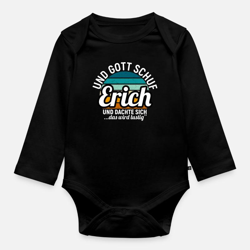 Ernst - Baby Bio-Langarm-Body - Schwarz