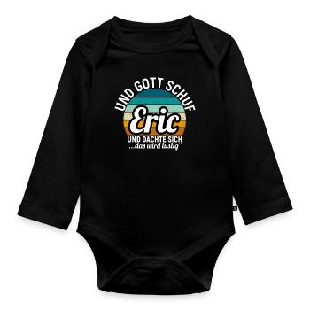 Erik - Baby Bio-Langarm-Body - Schwarz - Vorne