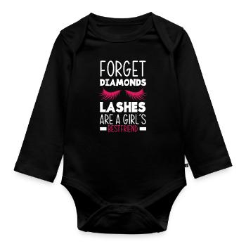 Lustiges Make Up Artist Maskenbildner Geschenk - Baby Bio-Langarm-Body - Schwarz - Vorne