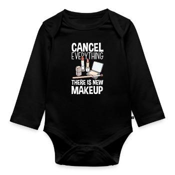 Lustiges Make Up Artist Maskenbildner Geschenk - Baby Bio-Langarm-Body - Schwarz - Vorne