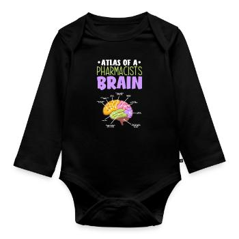 Apothecary Apothecary Apothecary Pharmacy Gift - Organic Longsleeve Baby Bodysuit - black - Front