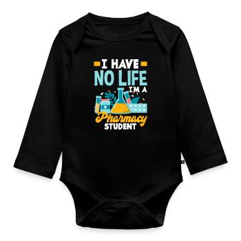 Apothecary Apothecary Apothecary Pharmacy Gift - Organic Longsleeve Baby Bodysuit - black - Front