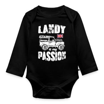 Landy is My Passion - Baby Bio-Langarm-Body - Schwarz - Vorne