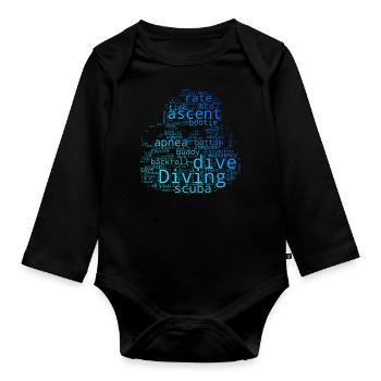 Tauchen Scuba Diver Scuba Tauchen Diving - Body Bébé bio manches longues - noir - Devant