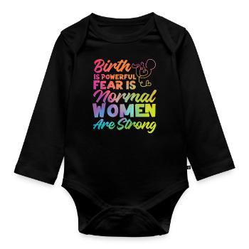 LD Labour And Delivery Nurse - Organic Longsleeve Baby Bodysuit - black - Front