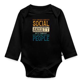 Different, person, individual, especially - Organic Longsleeve Baby Bodysuit - black - Front
