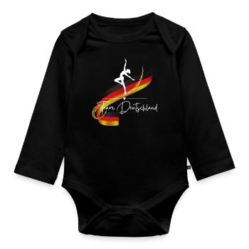 Dance, Team Deutschland, Tänzerin, Tanzen - Baby Bio-Langarm-Body - Schwarz - Vorne