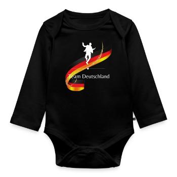 Dance, Team Deutschland, Tänzer Team, Tanzen - Baby Bio-Langarm-Body - Schwarz - Vorne