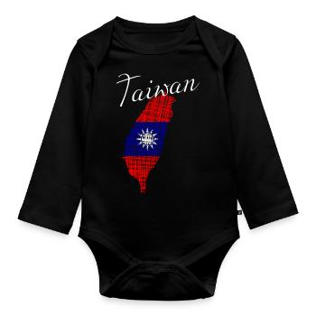 Taiwan - Baby Bio-Langarm-Body - Schwarz - Vorne
