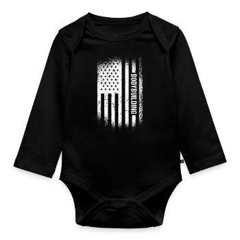Sport Us Drapeau Musculation - Body Bébé bio manches longues - noir - Devant