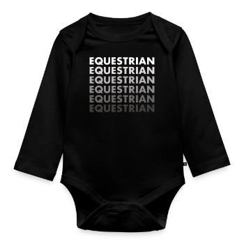 Sport Equestrian - Organic Longsleeve Baby Bodysuit - black - Front