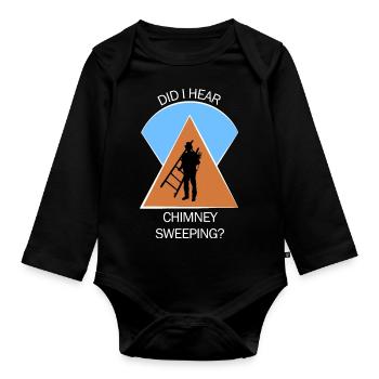 Chimney Sweep Chimney Sweep - Organic Longsleeve Baby Bodysuit - black - Front