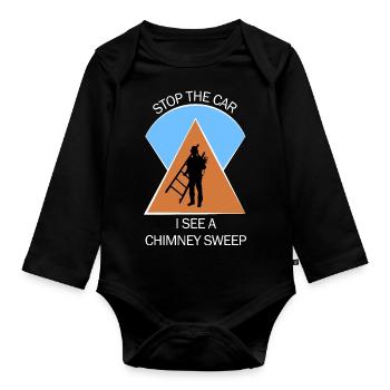 Chimney Sweep Chimney Sweep - Organic Longsleeve Baby Bodysuit - black - Front