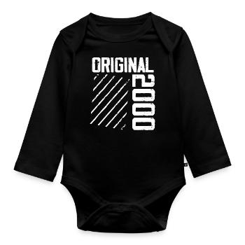 Original 2000 24e Anniversaire Cadeau Retro - Body Bébé bio manches longues - noir - Devant
