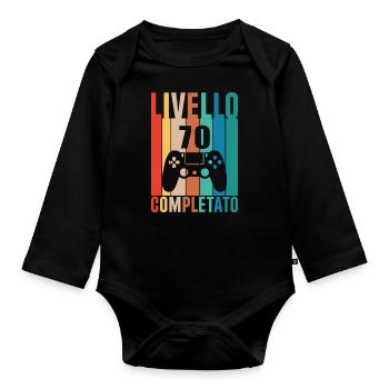 Stufe 70 - Baby Bio-Langarm-Body - Schwarz - Vorne