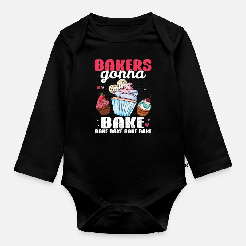 Cupcake - Body Bébé bio manches longues - noir
