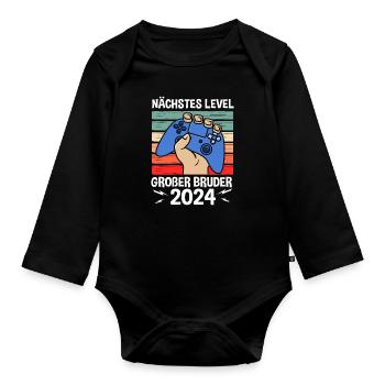 Next Level Big Brother 2024 - Organic Longsleeve Baby Bodysuit - black - Front