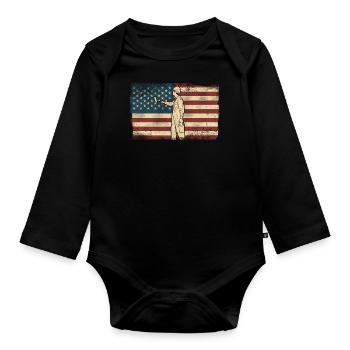 House Painter Decorator American - Organic Longsleeve Baby Bodysuit - black - Front