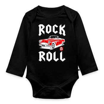 Rock And Roll Classic Car - Baby Bio-Langarm-Body - Schwarz - Vorne