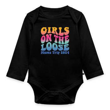 Girls On The Loose Mums Trip 2024 - Baby Bio-Langarm-Body - Schwarz - Vorne