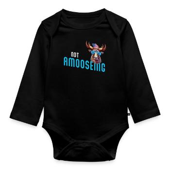 Orignal frais non amossant - Body Bébé bio manches longues - noir - Devant
