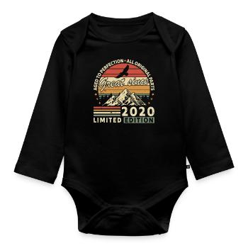 2020 - Baby Bio-Langarm-Body - Schwarz - Vorne