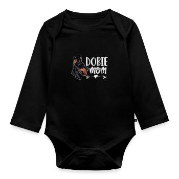 Doberman - Body Bébé bio manches longues - noir - Devant