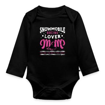 Snowmobile Racing Lover Mom The Idol Motorsport - Organic Longsleeve Baby Bodysuit - black - Front