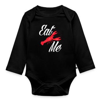 Crawfish Eat Me - Organic Longsleeve Baby Bodysuit - black - Front