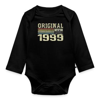 1999 Fêtes D’anniversaire - Cadeau Retro 1999 - Body Bébé bio manches longues - noir - Devant