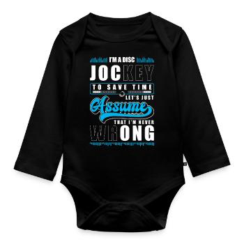 DJ Entertainment House Sound - Organic Longsleeve Baby Bodysuit - black - Front