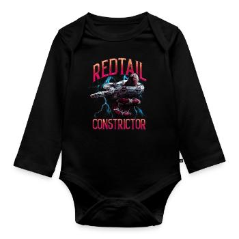 Red Tail Boa Gardien de reptiles streetwear moderne - Body Bébé bio manches longues - noir - Devant