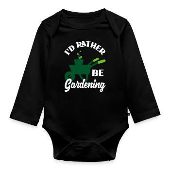 Garten - Baby Bio-Langarm-Body - Schwarz - Vorne